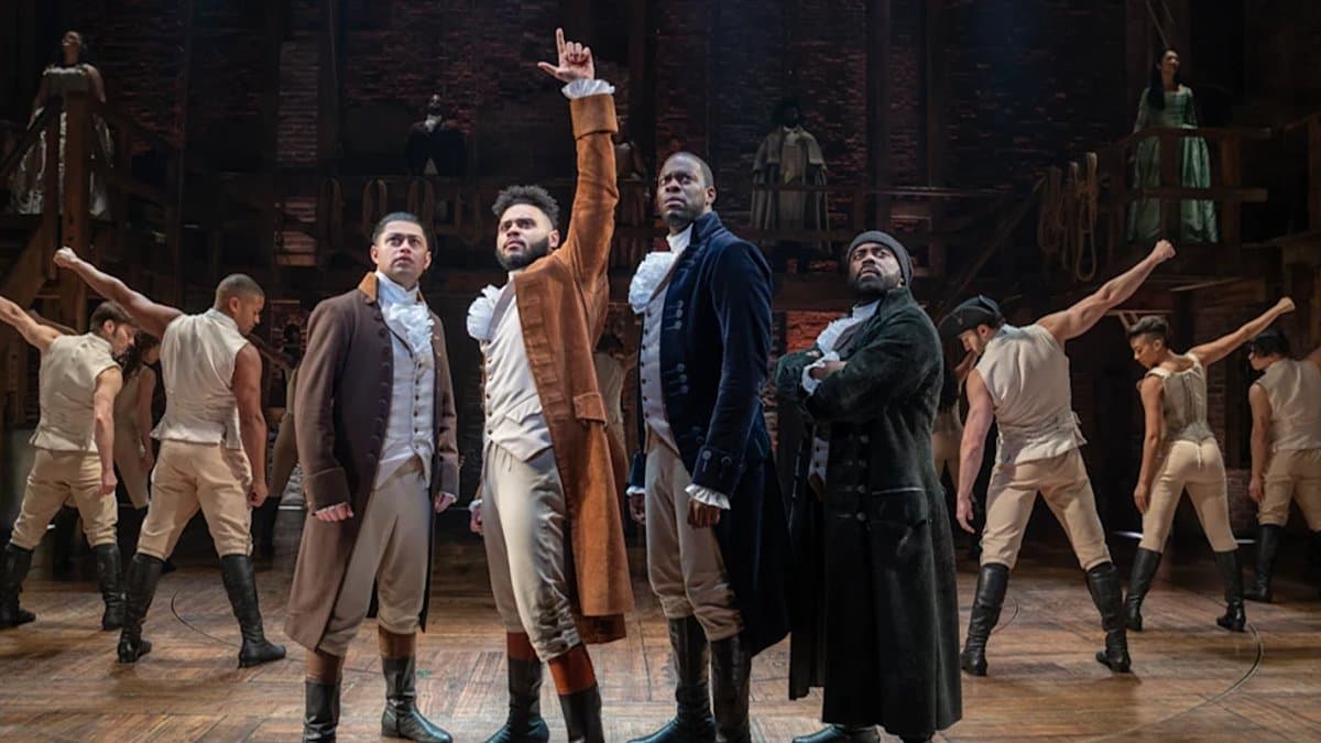 Hamilton touring cast performing at the Dr. Phillips Center