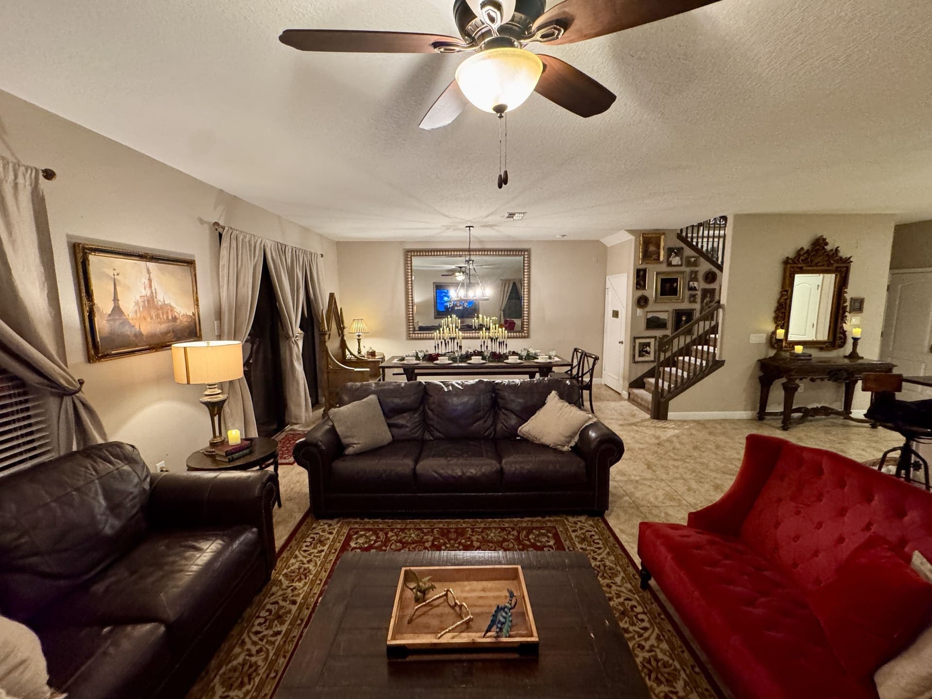 Grand Hall living area — where your group actually lives together