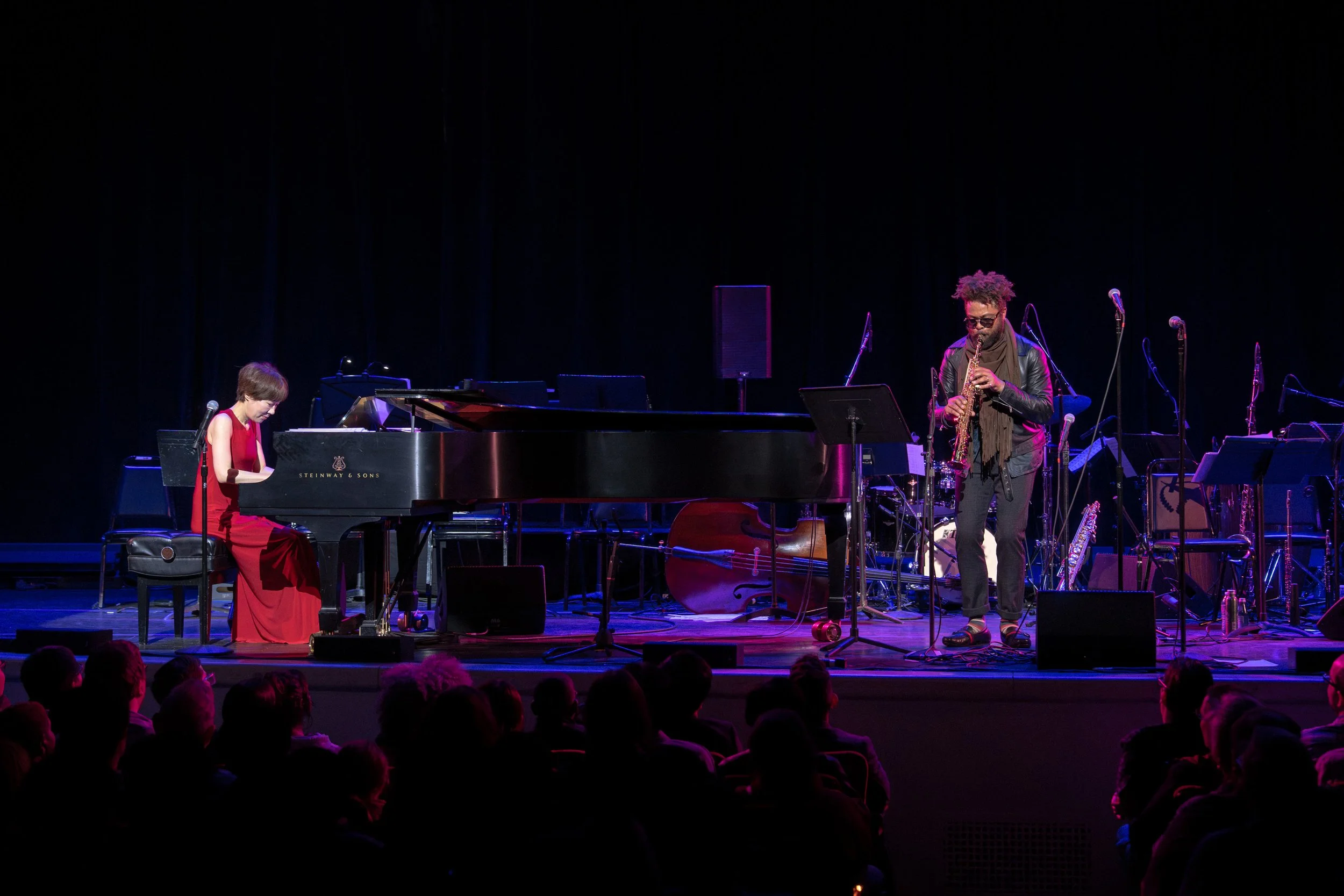 Yoko Kanno on stage during her Cowboy Bebop classics concert