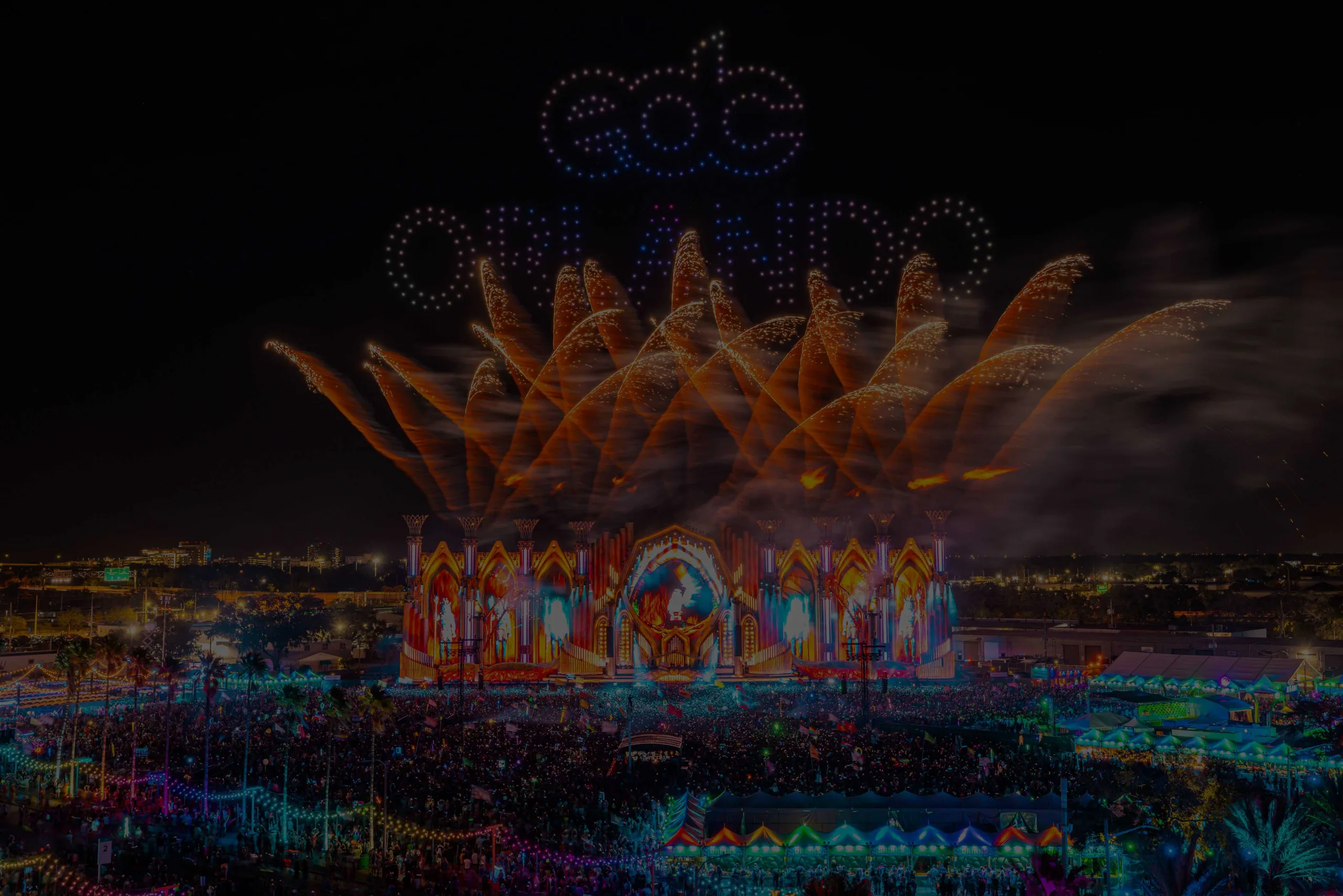 EDC Orlando stage and festival grounds